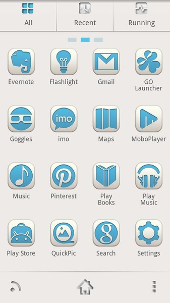 Sharp Blue GOLauncher EX Theme - Preview 3