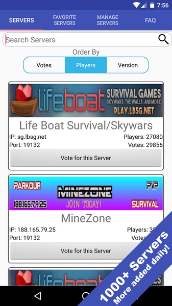 MCPE Server List - Preview 12
