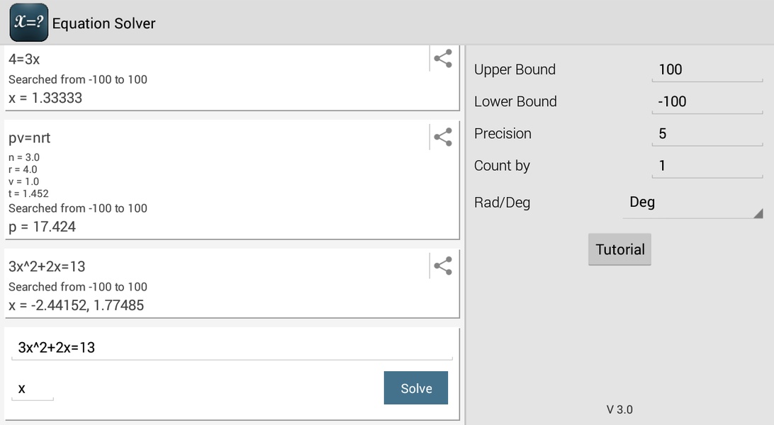Equation Solver - Preview 1