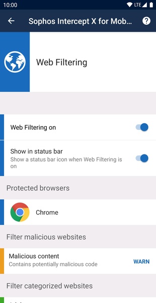 Sophos Mobile Security - Preview 4