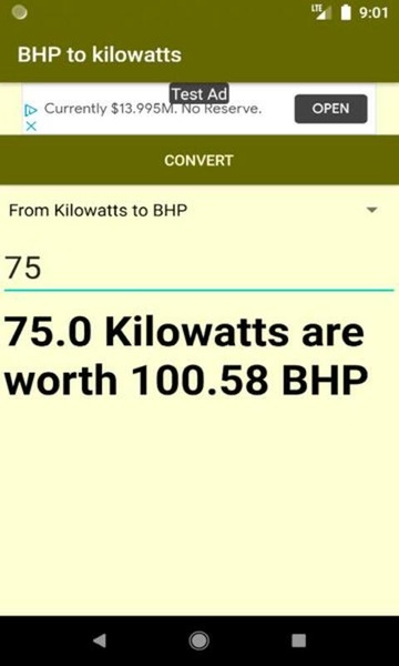 BHP to kilowatts Converter - Preview 2