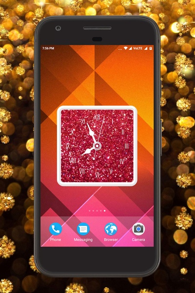 Glitter Clock Live Wallpaper - Preview 1