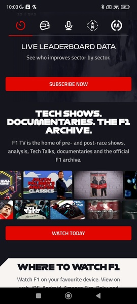 F1 TV pour Android Telecharge l APK a partir d Uptodown