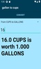 gallon to cups converter screenshot 1