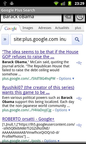 Google Plus Search - Preview 2