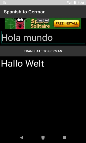 Spanish to German Translator - Preview 4