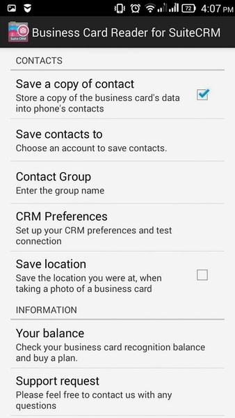 Business Card Reader for SuiteCRM - Preview 5