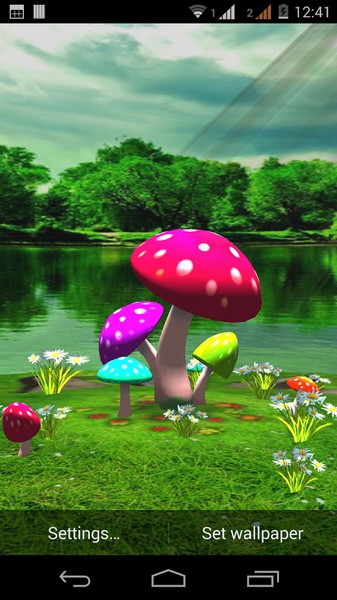 3d mushroom deals wallpaper