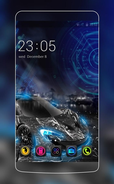 Black Car Theme: Racing Auto Neon Light - Preview 4