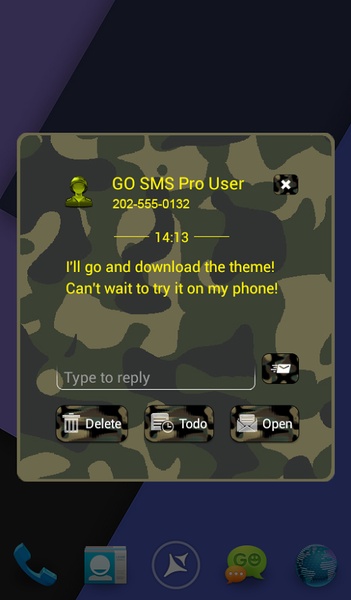GO SMS Army Camouflage Theme - Preview 1
