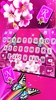 Pink Flower Butterfly Keyboard screenshot 3