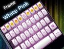 Frame WhitePink Emoji Keyboard screenshot 1