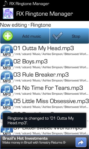 Eris Ringtone Manager - Preview 2