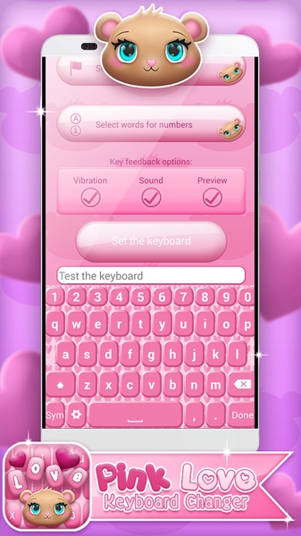 Pink Love Keyboard Changer - Preview 6