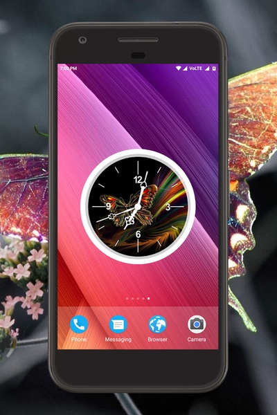 Butterfly Clock Live Wallpaper - Preview 4