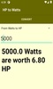 HP to Watts converter screenshot 1