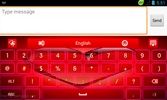 GO Keyboard Red Heart Theme screenshot 2