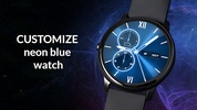 Neon Blue Watch Face screenshot 11