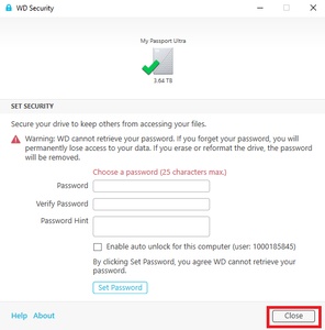 WD Security screenshot 1