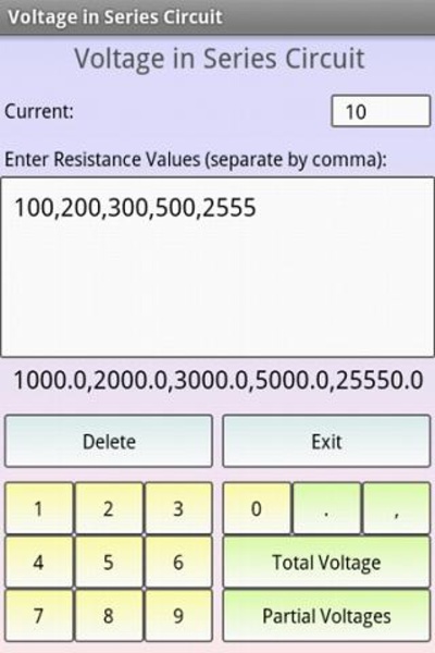 Electric Circuit Calculator - Preview 4