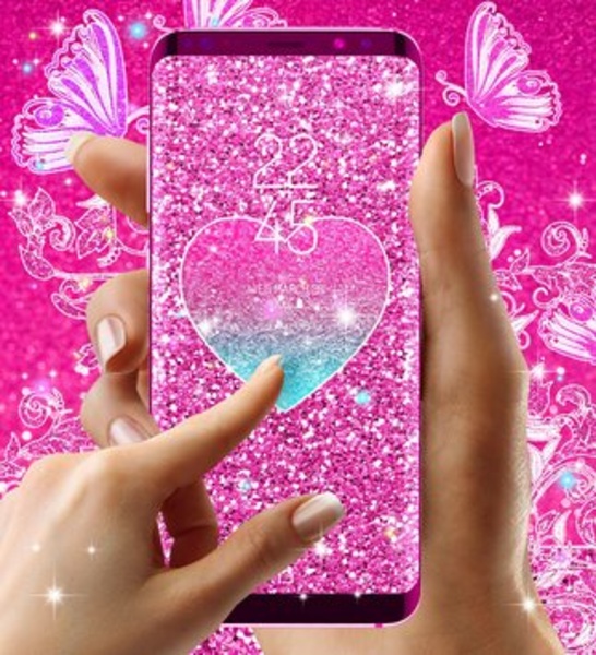 Pink glitter live wallpaper - Preview 4
