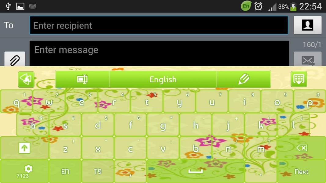 GO Keyboard Green Power Theme - Preview 5