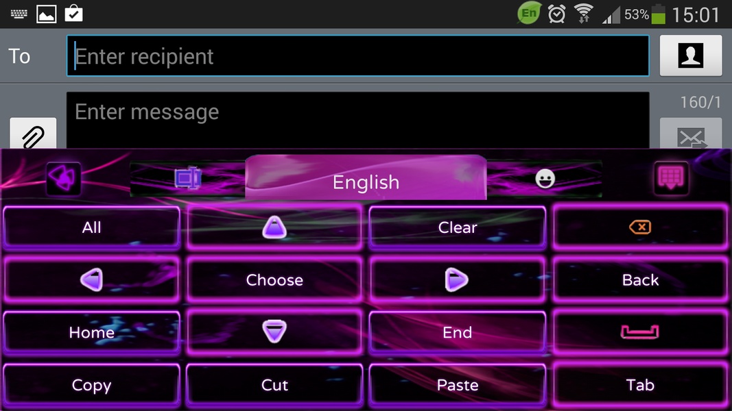 Purple Flame GO Keyboard theme - Preview 8