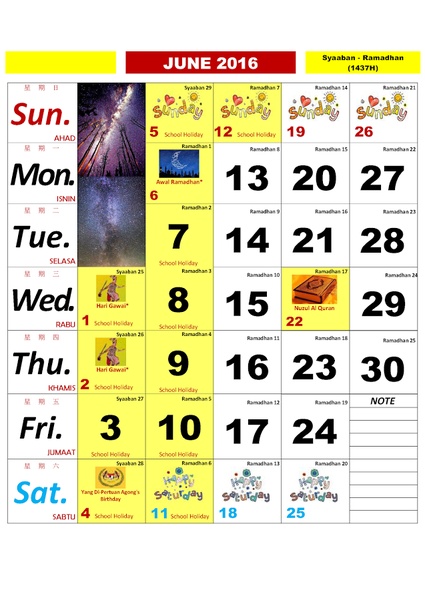 Kalendar 2016 - Malaysia - Preview 7