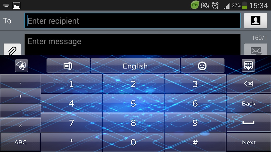 Blue Circuit GO Keyboard Theme - Preview 1