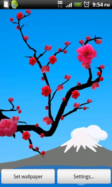 Red Sakura Live Wallpaper - Preview 4