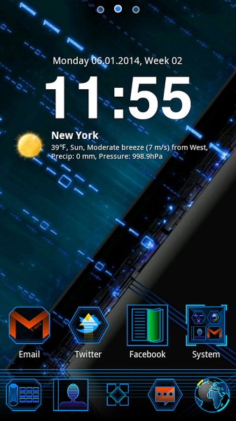 Skyline GOLauncher EX Theme - Preview 4