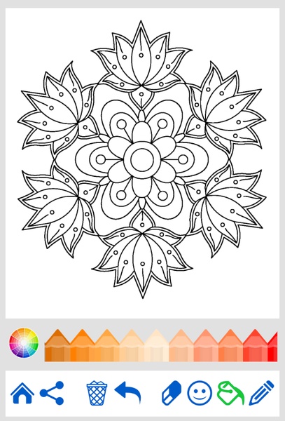 Mandala Flowers coloring book - Preview 7