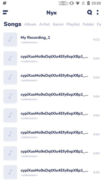 Nyx Music Player - Preview 1