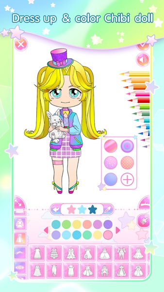 Chibi Doll Dress up & Coloring - Preview 2