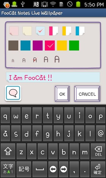 FooCat Notes Live Wallpaper - Preview 6