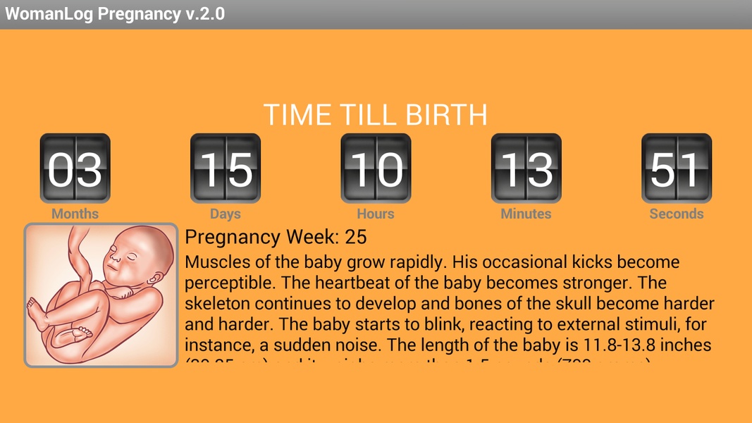WomanLog Pregnancy Calendar - Preview 1