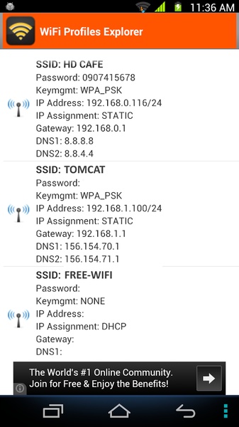 WiFi Password, IP, DNS - Preview 2