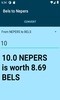 Bels to Nepers converter screenshot 2