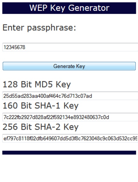 WapKeyGeneratorAlgorithm - Preview 1