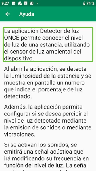 Detector de luz ONCE - Preview 2