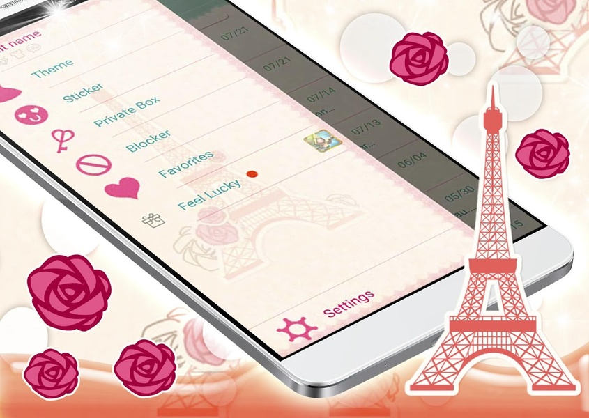 GO SMS Paris Love - Preview 3