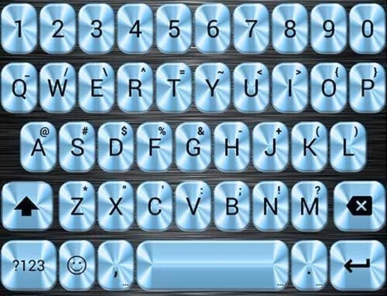 Theme Metallic Blue for Emoji Keyboard - Preview 2