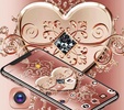 Rose Gold Diamond Heart Luxury Theme screenshot 3