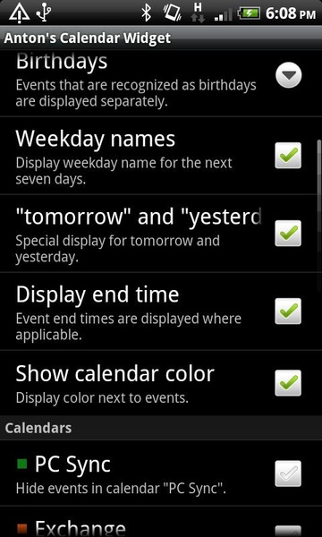 Antons Calendar Widget - Preview 1