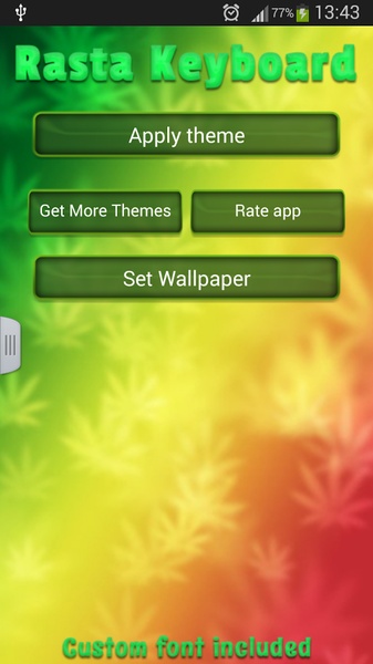 GO Keyboard Rasta Theme - Preview 1