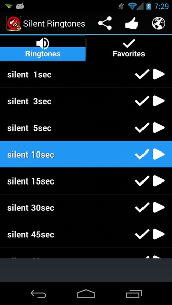 Silent Ringtones - Preview 3