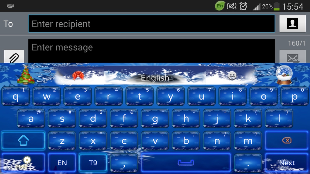 Christmas HD GO Keyboard theme - Preview 4