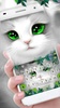 White Cute Cat Keyboard Theme screenshot 5