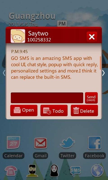 GOSMS SMS Box Theme - Preview 3