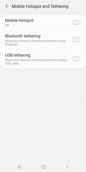Tethering Settings Shortcut - Preview 1